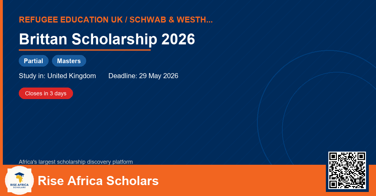 Brittan Scholarship 2026 - Rise Africa Scholars