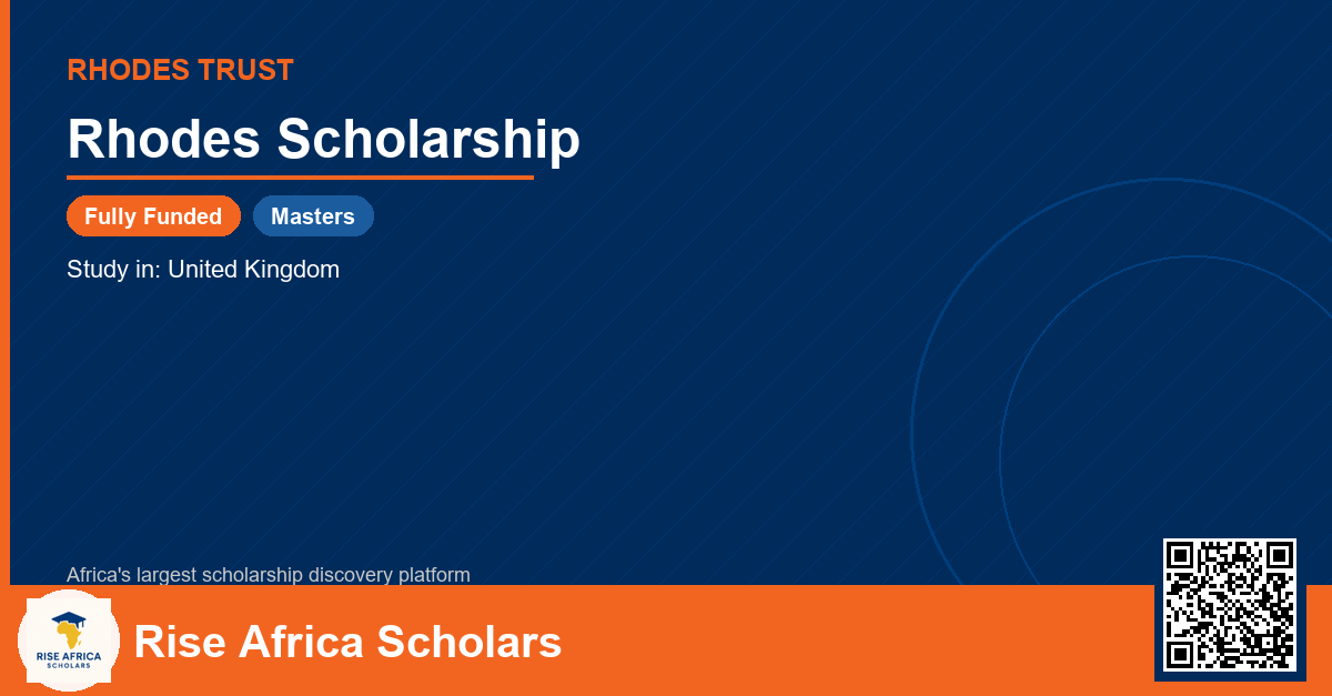 Rhodes Scholarship - Rise Africa Scholars