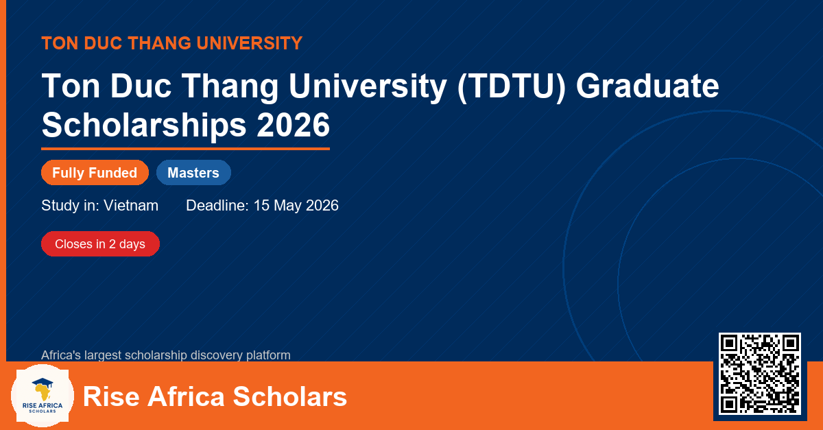 Ton Duc Thang University (TDTU) Graduate Scholarships 2026 - Rise ...