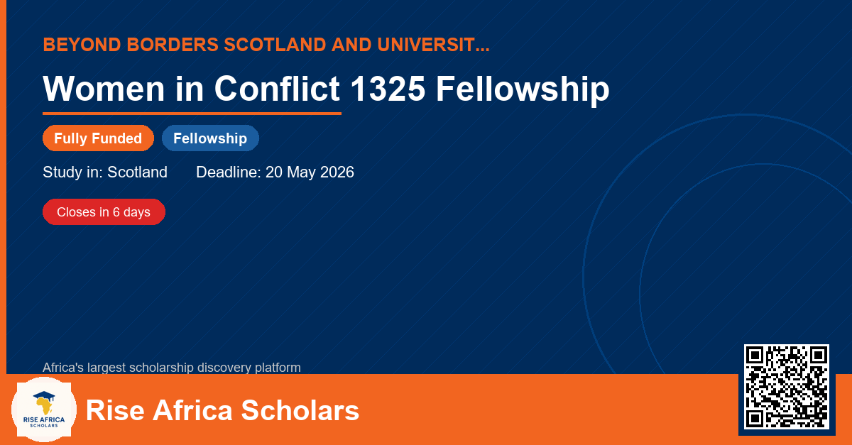 Women in Conflict 1325 Fellowship - Rise Africa Scholars